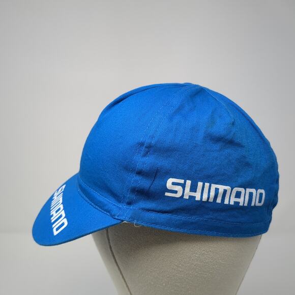 Shimano Stretch Fitted Hat Blue One Size Solid Spell Out Short Brim - Picture 3 of 8